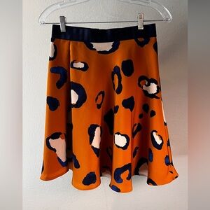Phillip Lim Orange Leopard Print Skirt